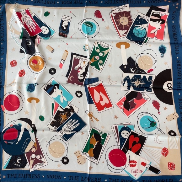 kate spade Accessories - Kate Spade Multicolor Tarot Print Scarf, new without tags!